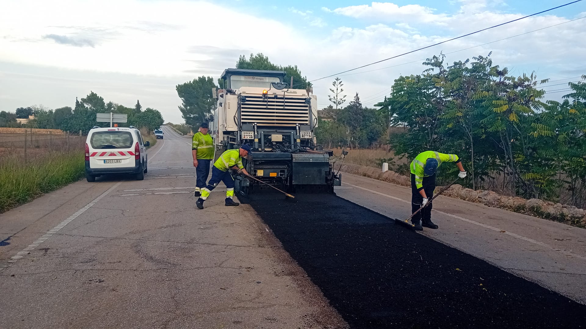 Imagen del reciclado del asfalto.