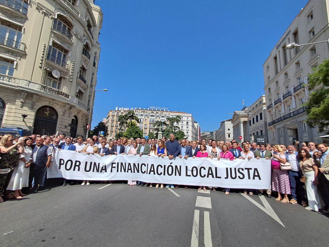 Concentración organizada por la FEMP en Madrid.