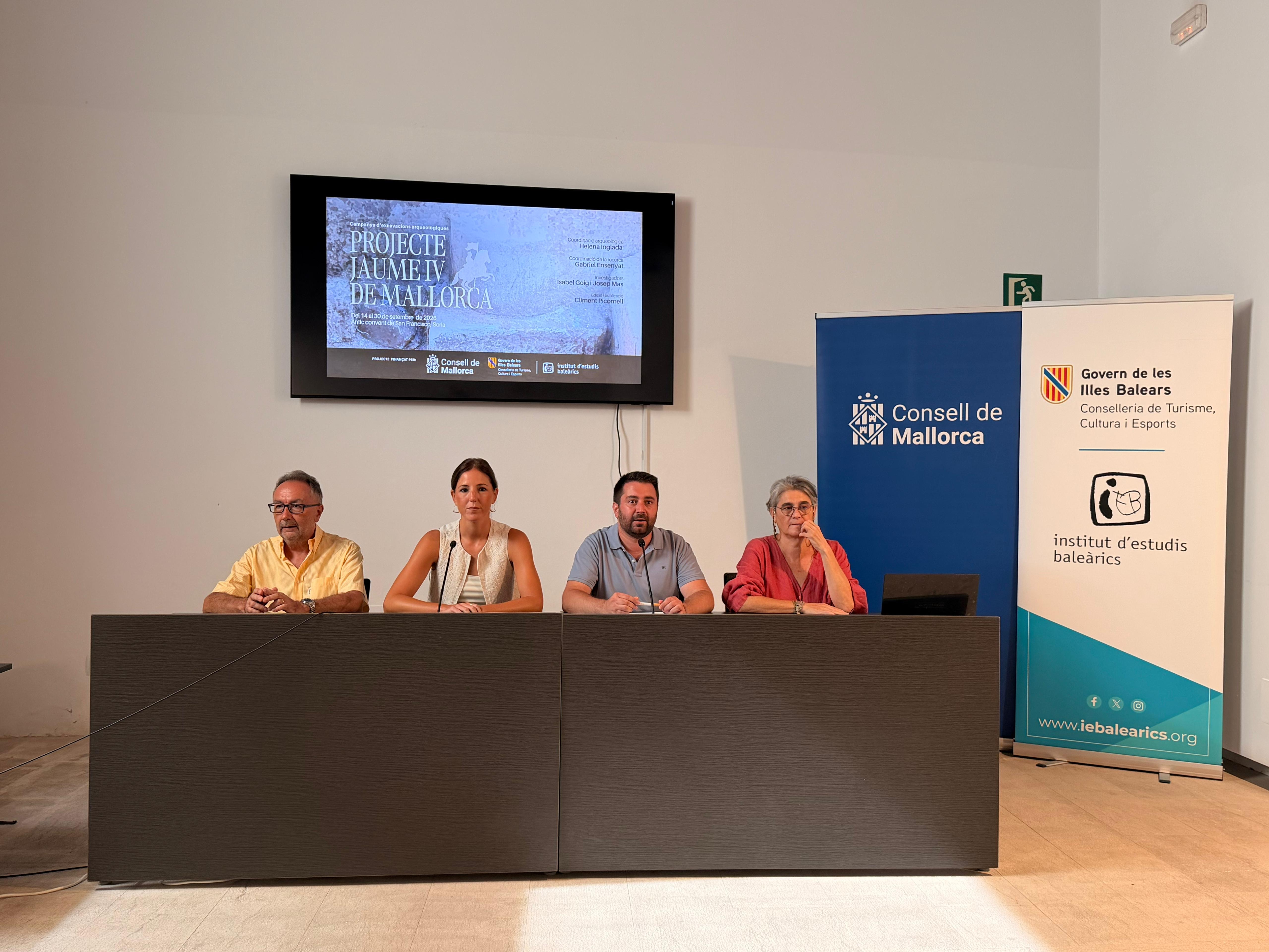 El Consell de Mallorca i l’Institut d’Estudis Baleàrics inicien una campanya d'excavacions arqueològiques a Sòria per localitzar les restes de Jaume IV