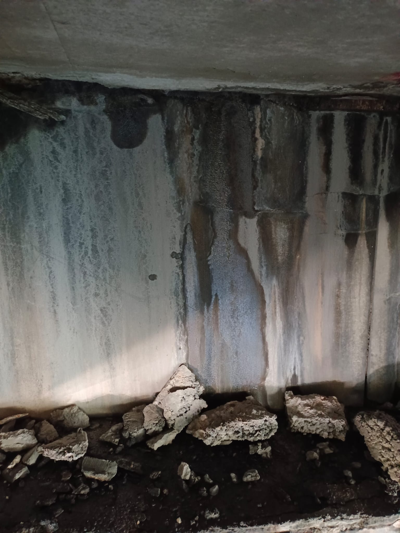 Imagen de deterioraramiento del puente.