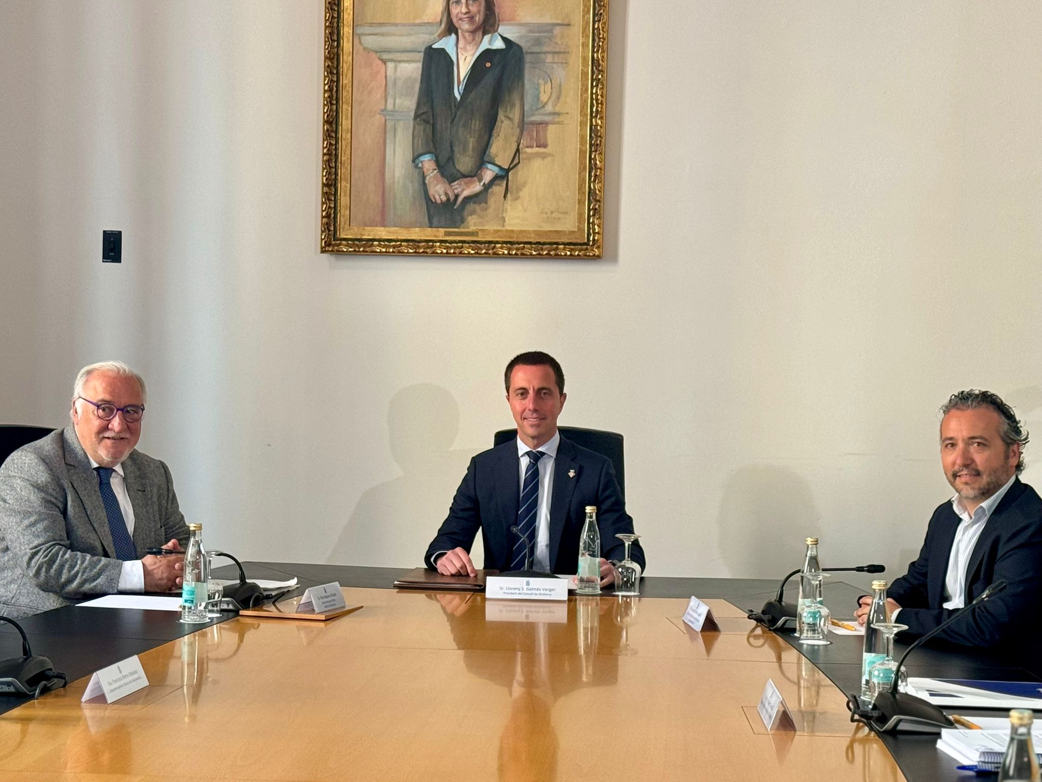 Pere Navarro, Llorenç Galmés i Fernando Rubio, conseller de Territori.