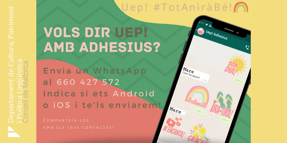 Imatge promoció adhesius Uep!