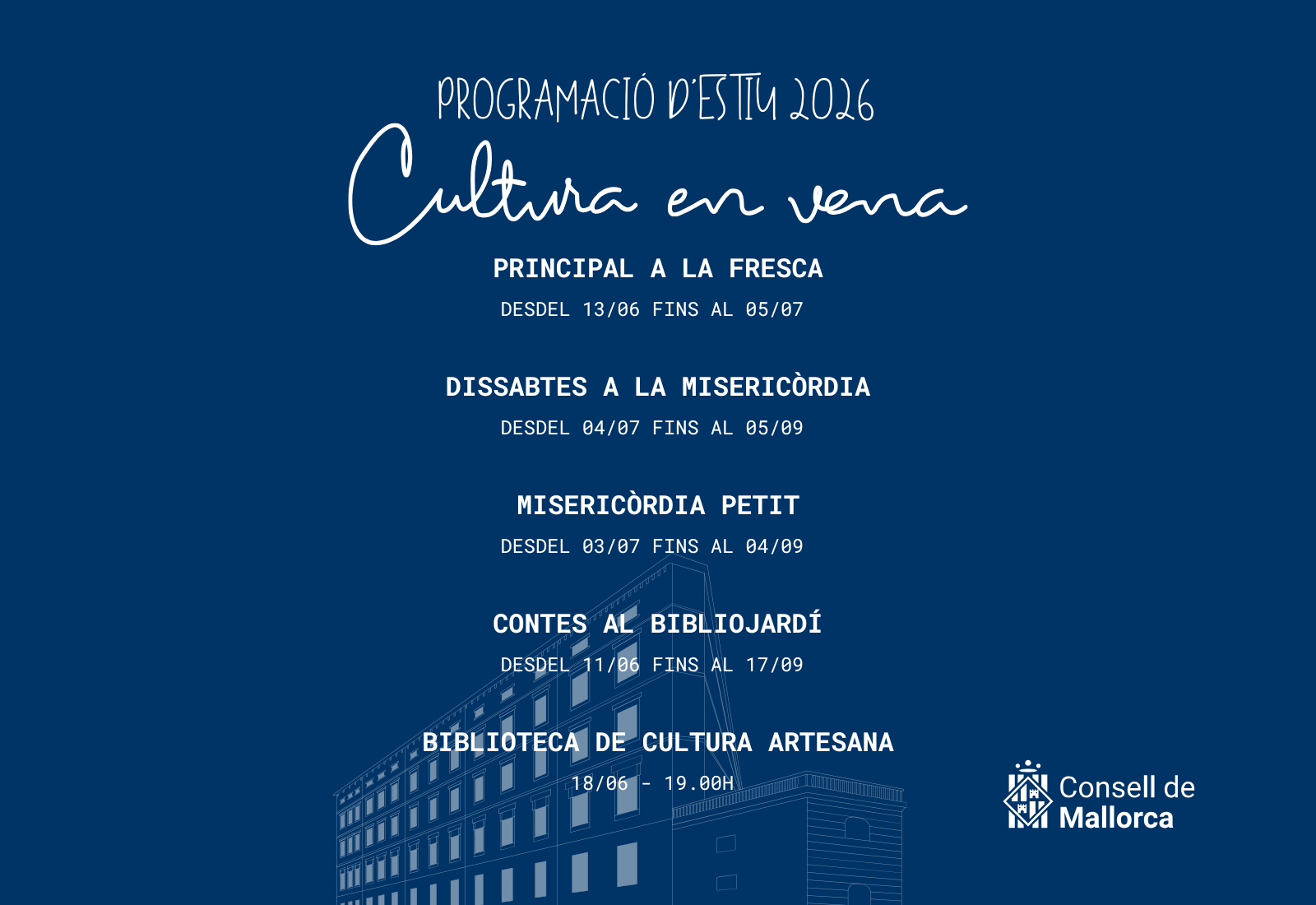 Cultura en vena 2026