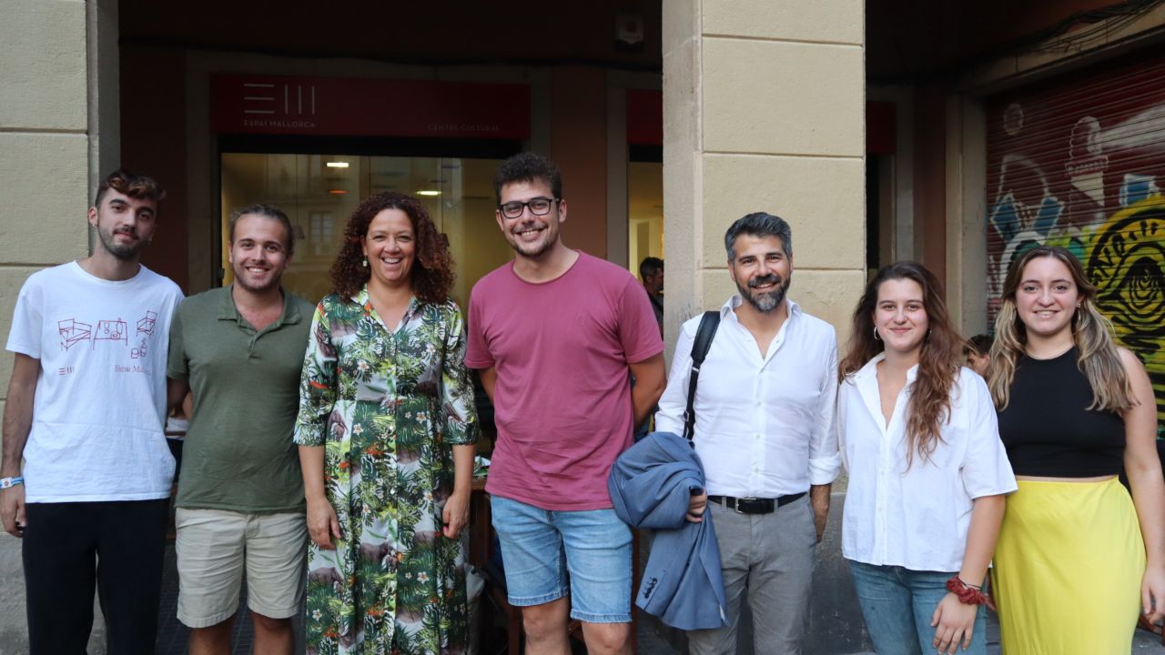 Cladera i de Juan amb els responsables de gestió de l'Espai Mallorca a Barcelona