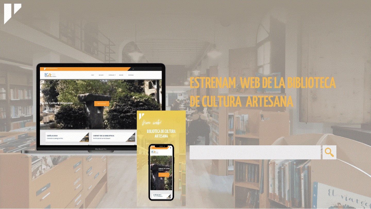 Imatge de la renovada web de la Biblioteca de Cultura Artesana