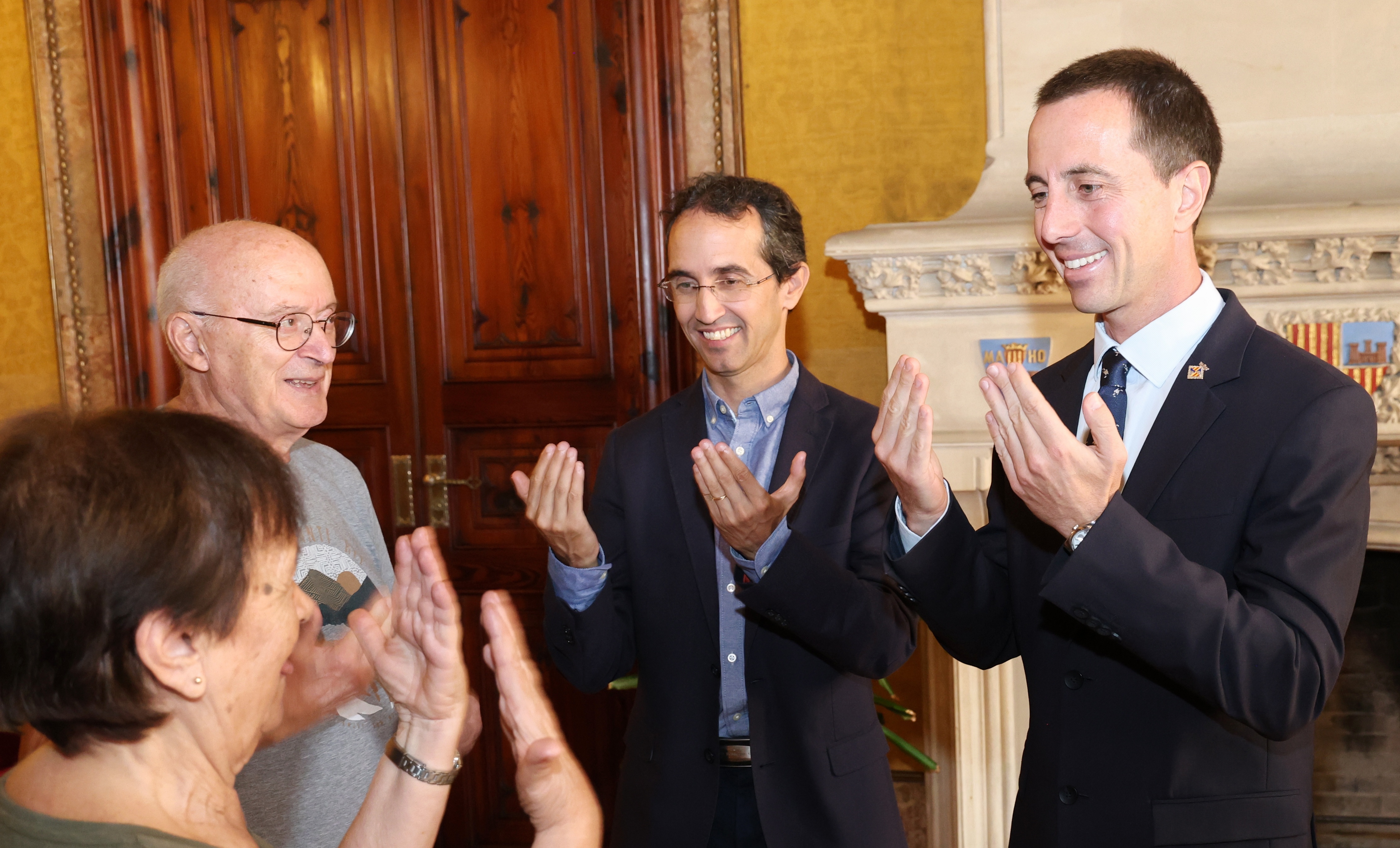 El presidente Galmés con los representantes de la Asociación de Personas Sordas de Mallorca