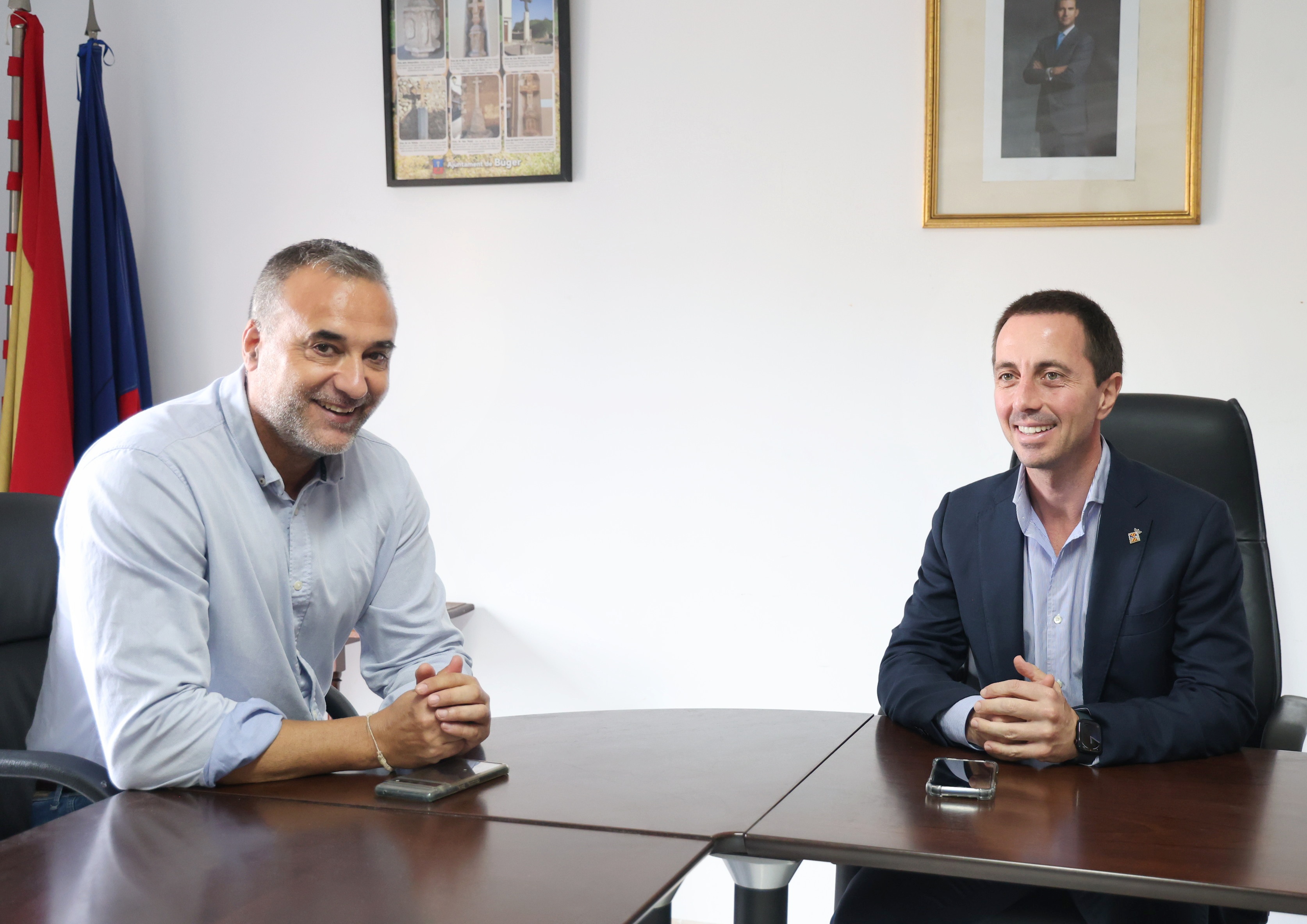 El president Galmés i el batle de Búger