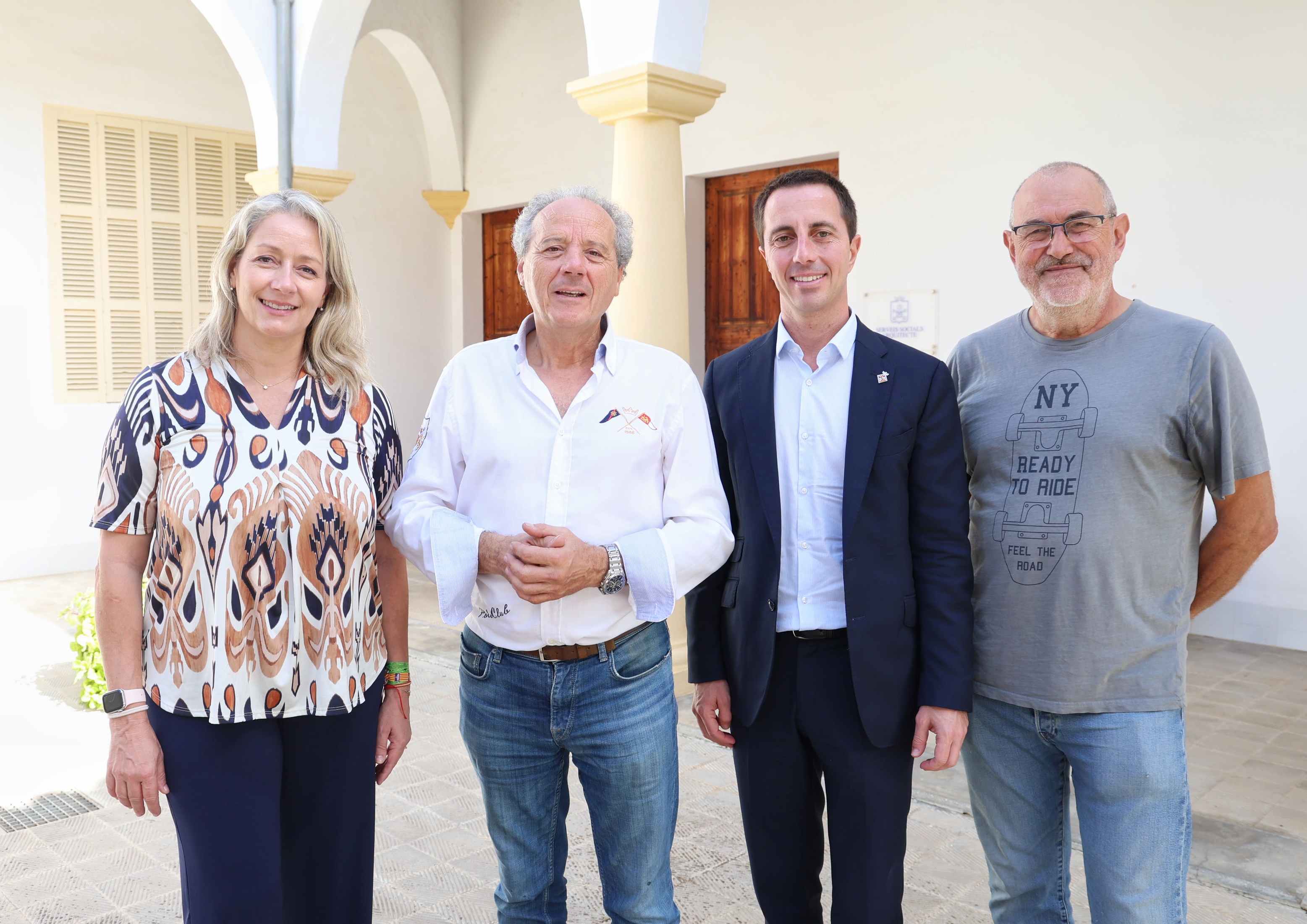 El president Galmés, la consellera Amate i el batle de Petra