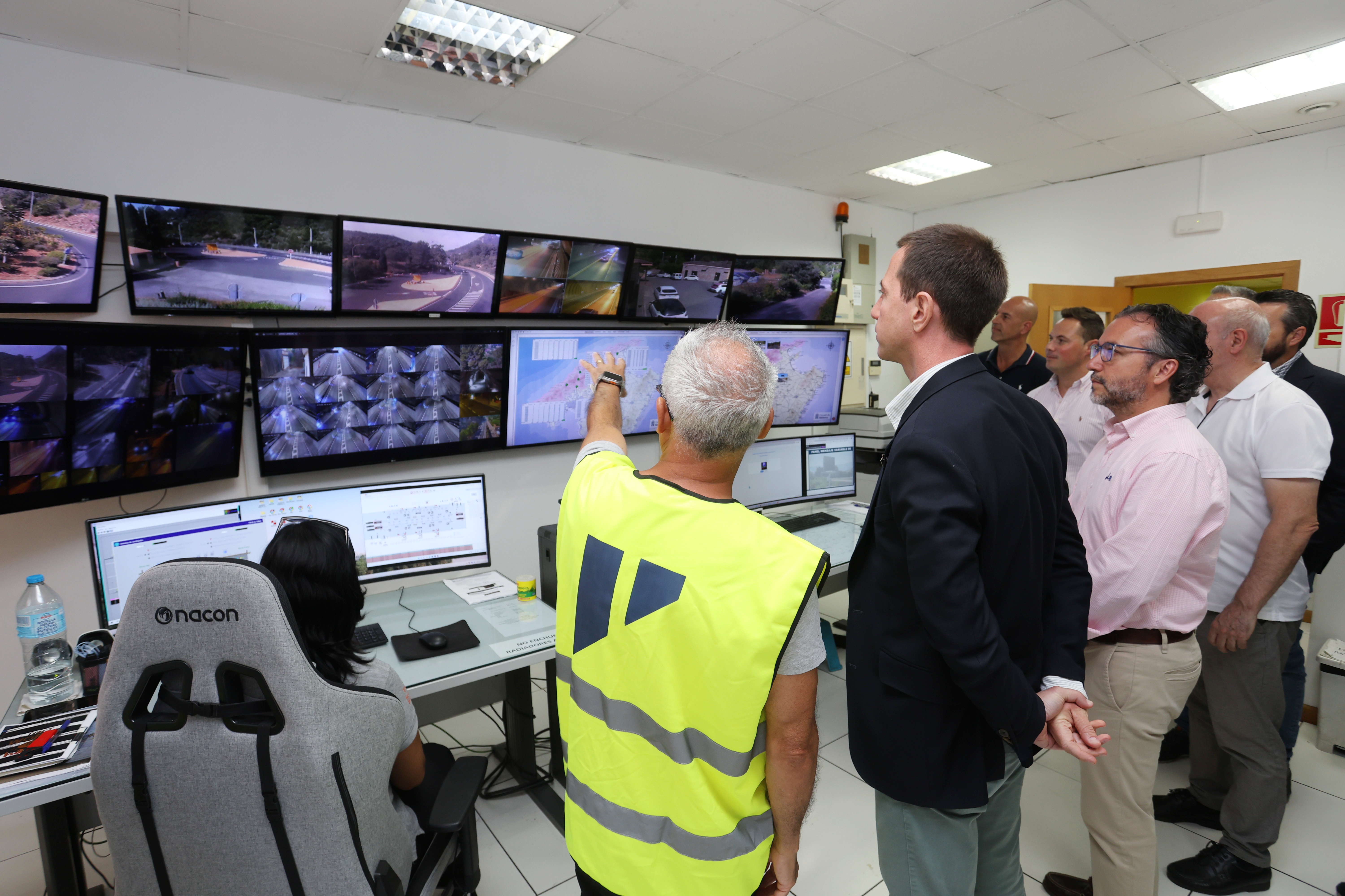 Sala de control del túnel de Sóller
