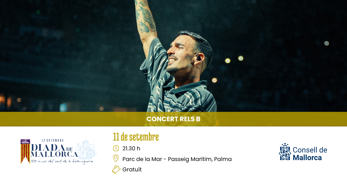 El Consell de Mallorca organitza un concert de Rels B amb motiu de la Diada de Mallorca