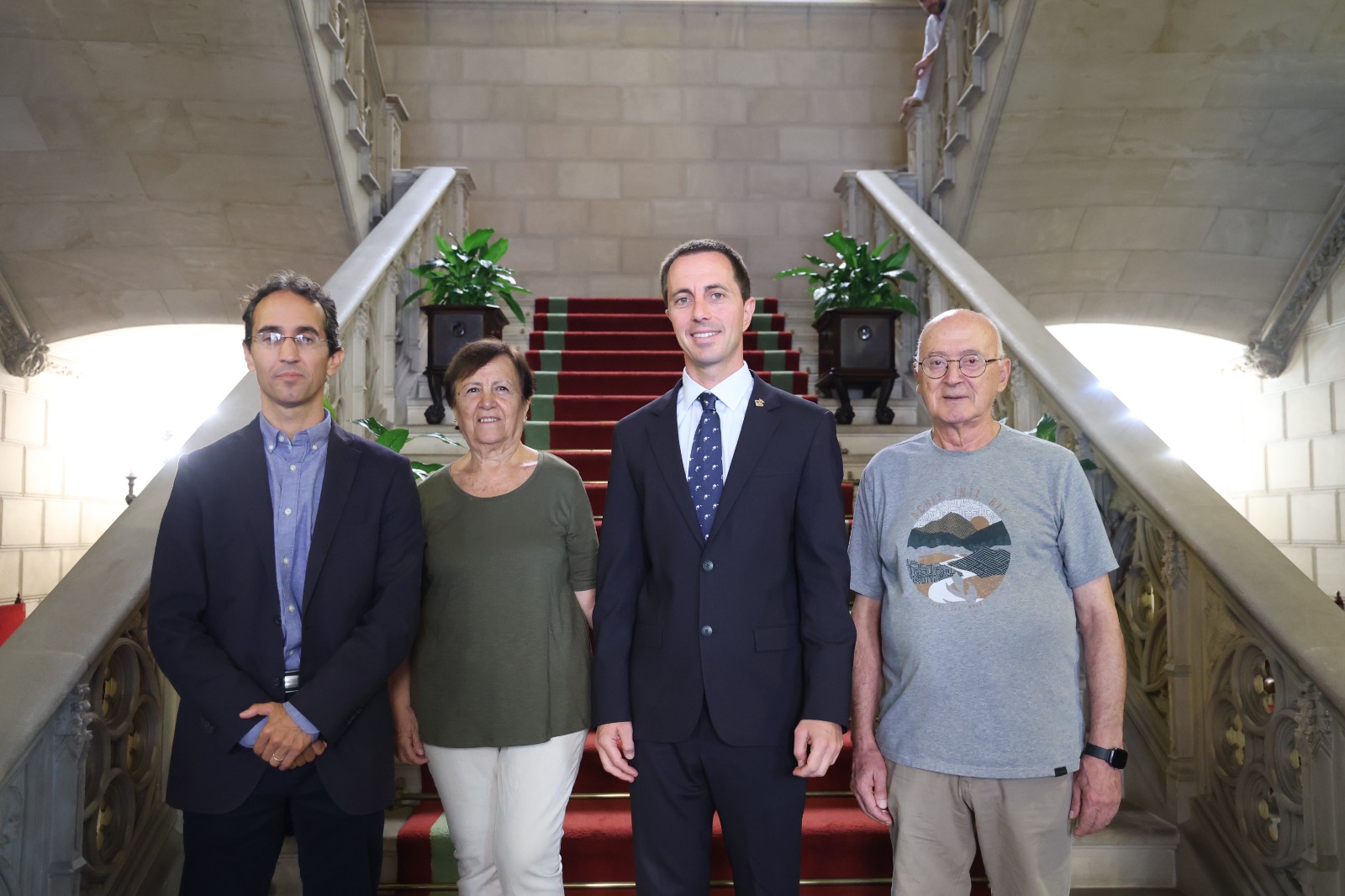 El presidente Galmés con los representantes de la Asociación de Personas Sordas de Mallorca
