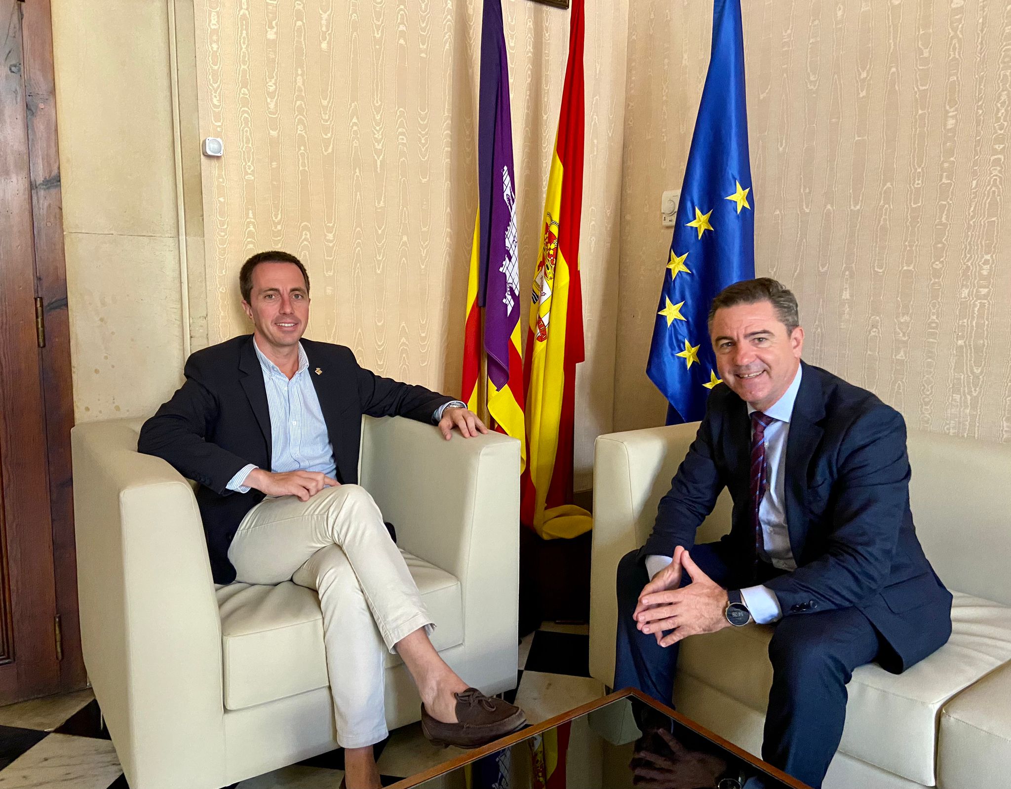 El presidente Galmés y el senador autonómico Miquel Jérez