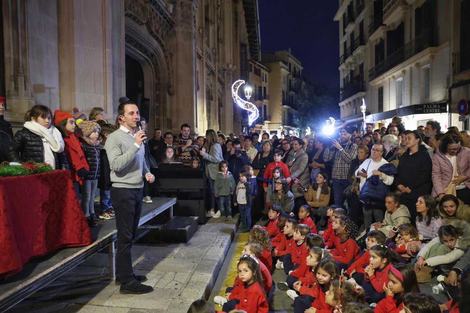El presidente del Consell de Mallorca, Llorenç Galmés, durante su discurso