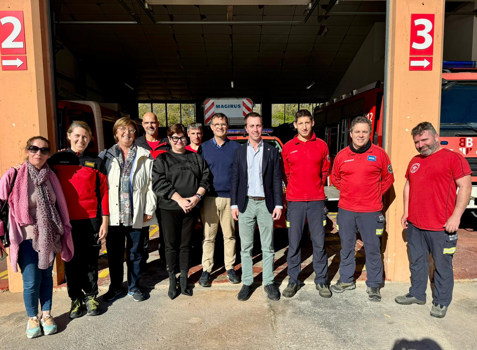 El president Galmés ha visitat el parc de Bombers de Calvià