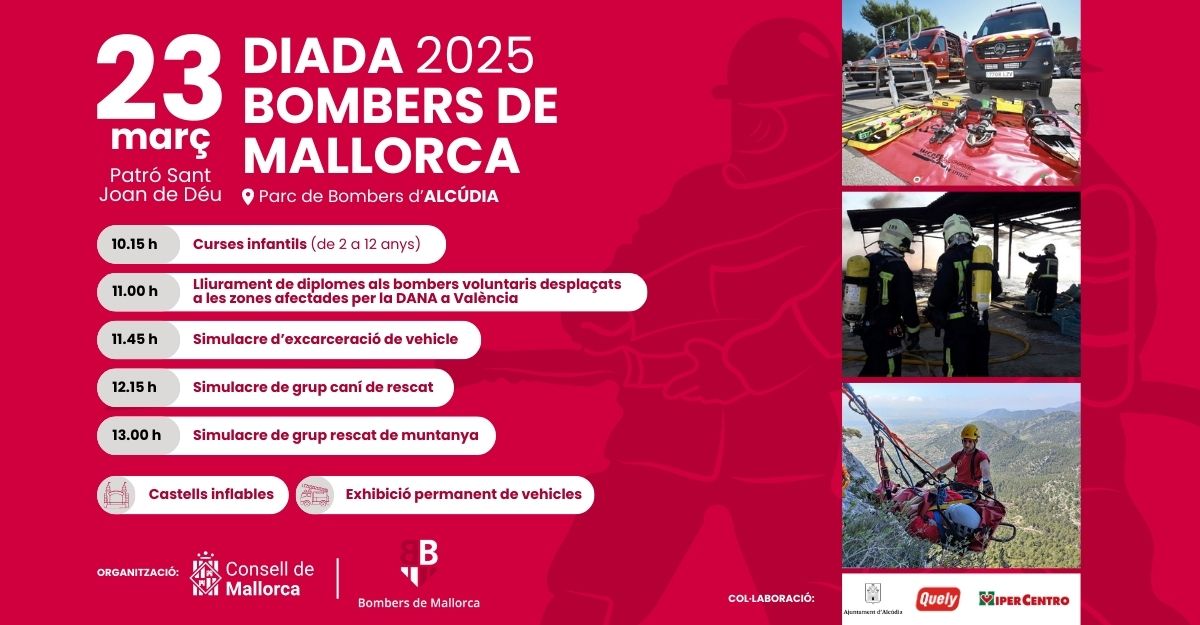 Cartell de la Diada dels Bombers de Mallorca.