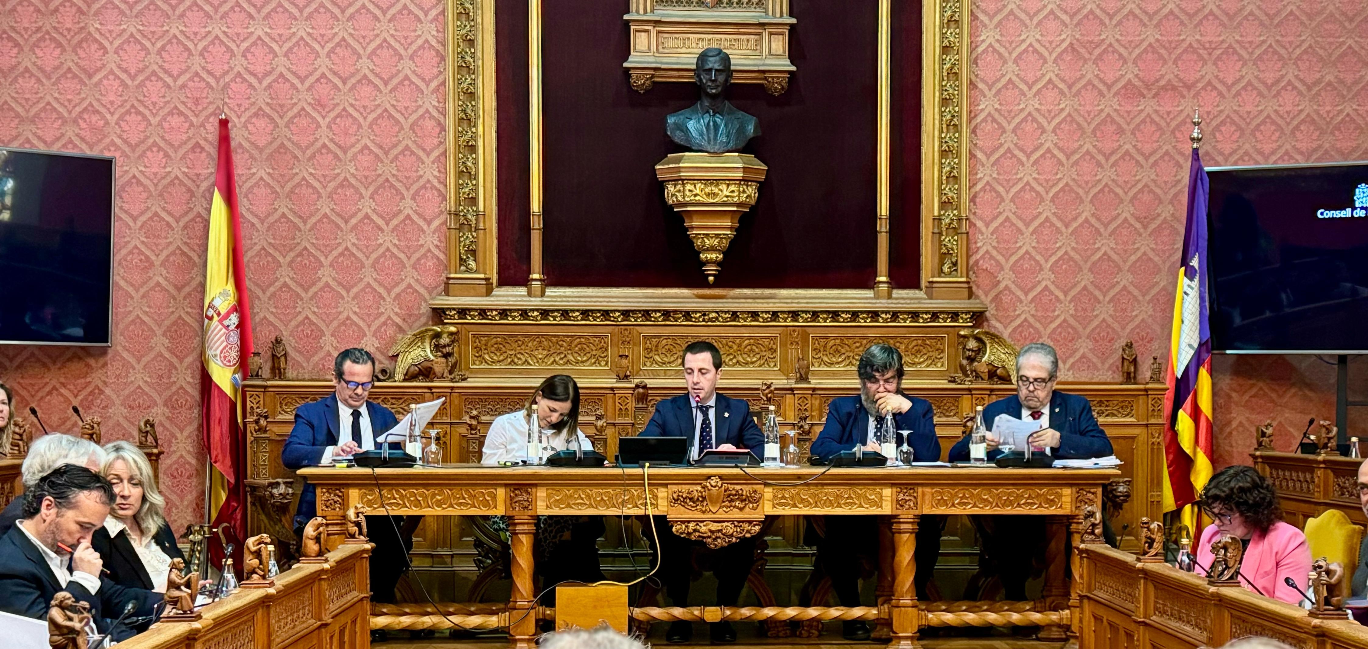 Imagen del pleno del Consell de Mallorca de hoy.