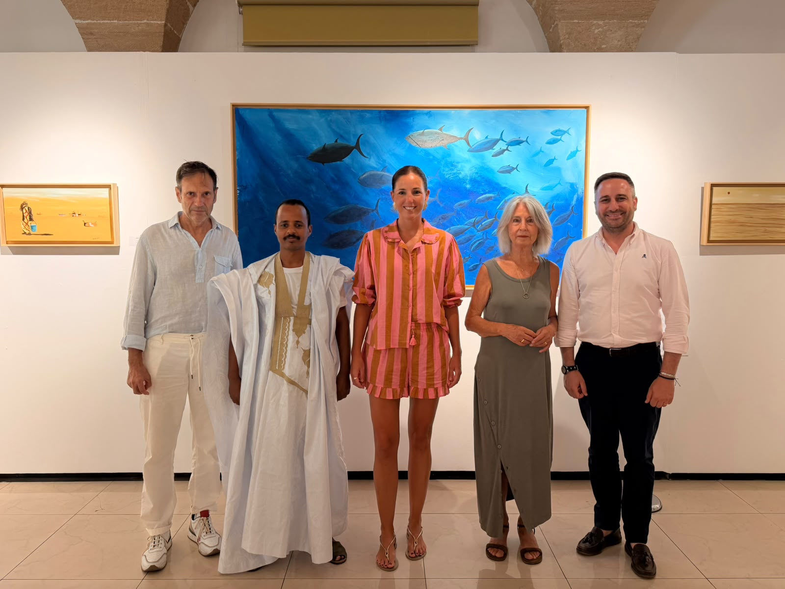 Imatge institucional de la inauguració de l'exposició <<Leyarem>>