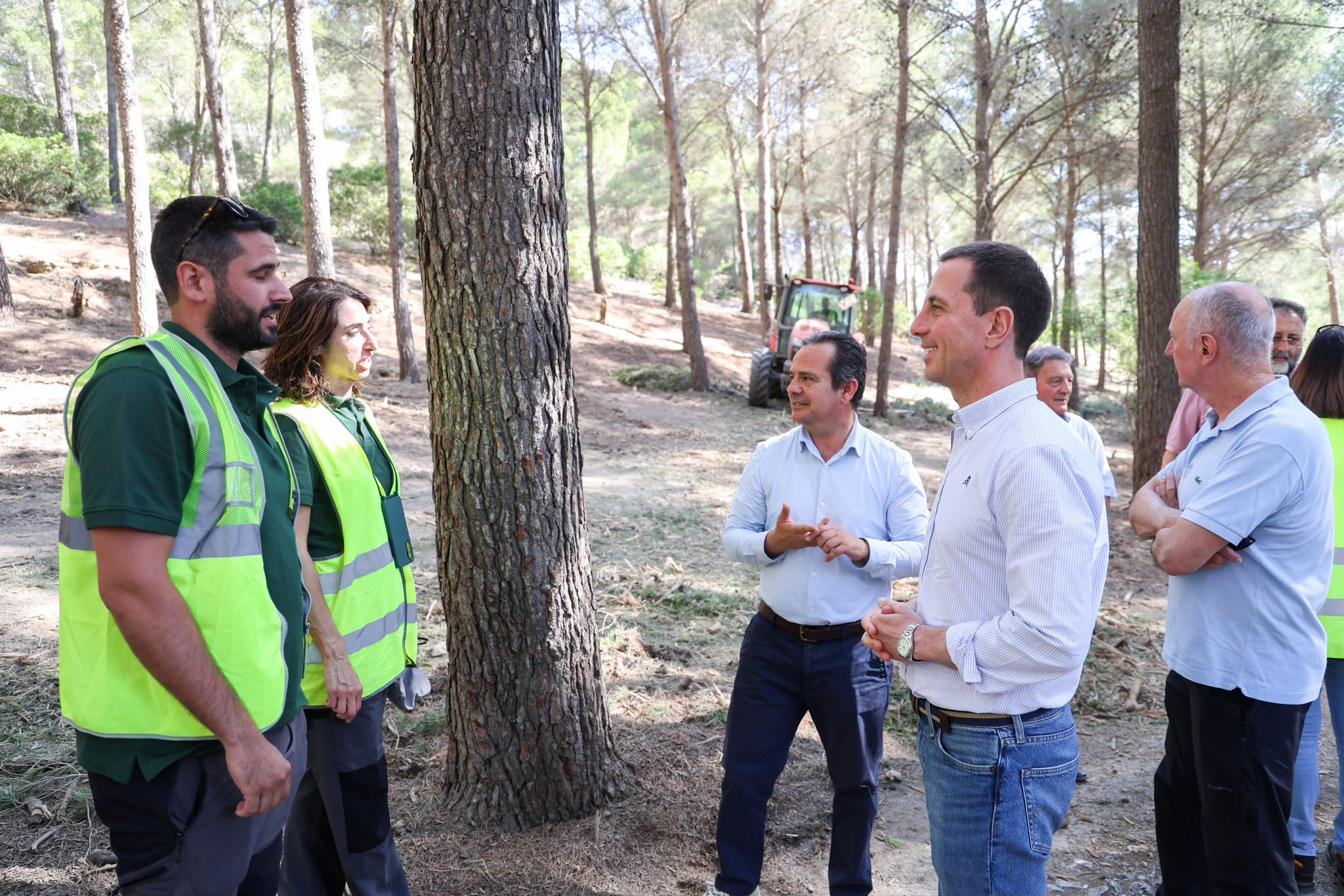 Imatges de la visita a una de les actuacions relaitzades amb fons ITS