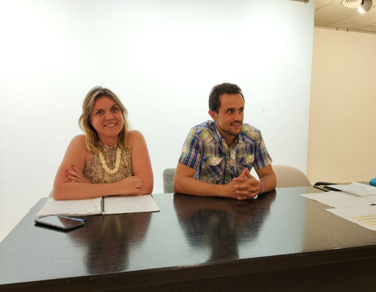El conseller de Mobilitat i Infraestructures, Iván Sevillano i la directora insular d'Infraestructures, Olga Martínez