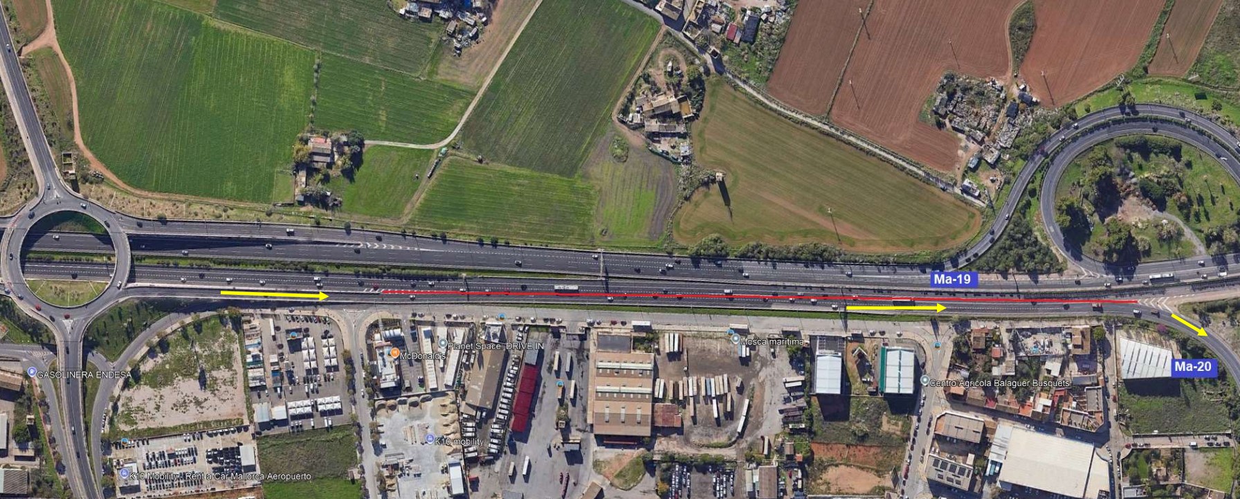 Imagen del tramo donde se llevará a cabo las tareas de preparación de obra.