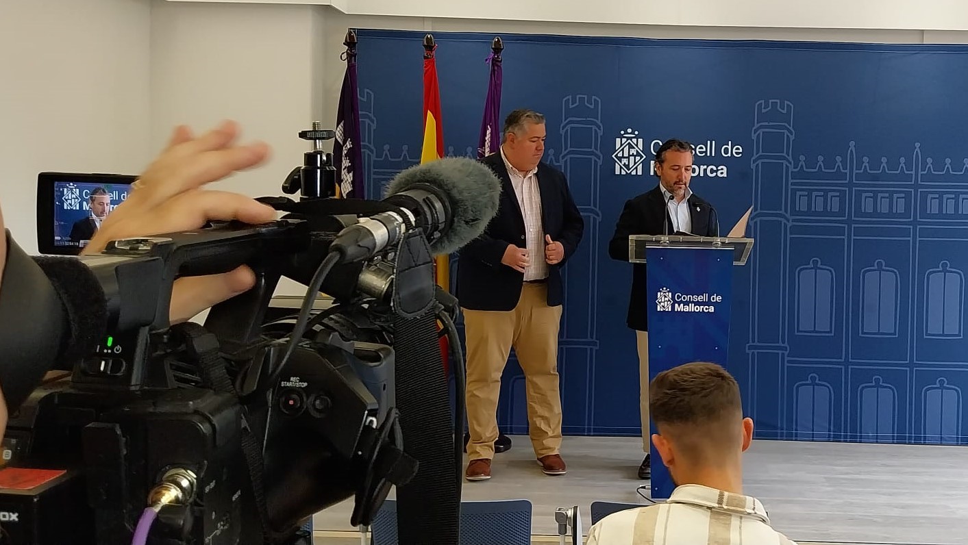 Imagen de las declracaciones del consejero Fernando Rubio sobre la nueva Lei de movilidad sostenible que impulsa el Consell de Mallorca.