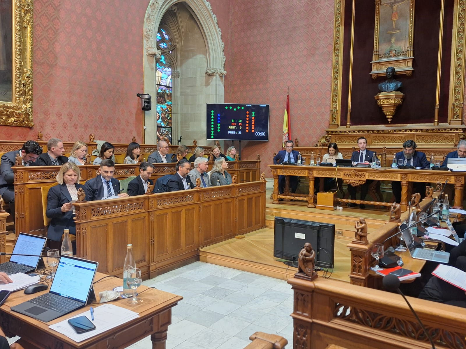 Imagen del pleno del Consell de Mallorca de hoy.