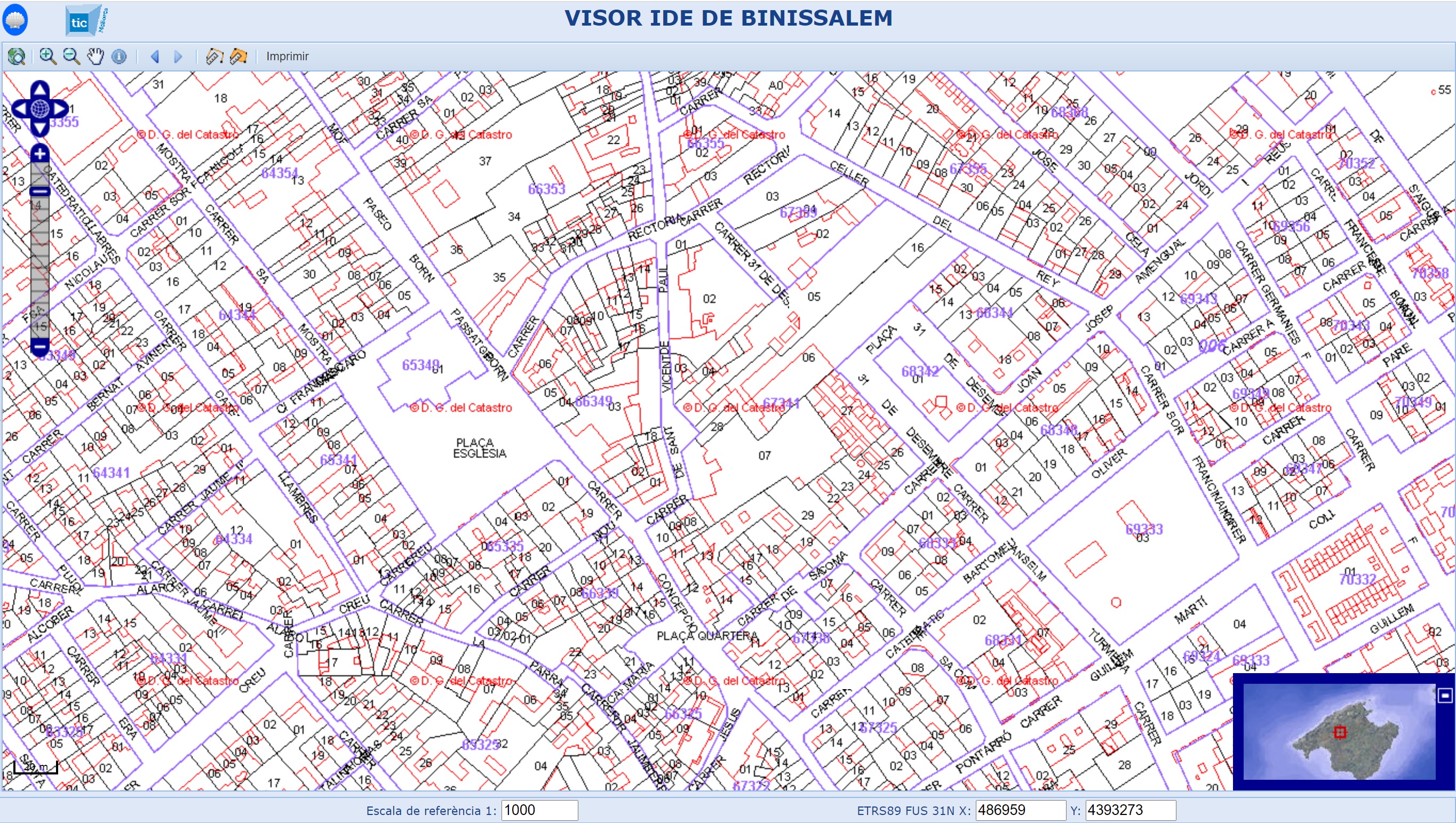 Un ejemplo del mapa de Alaró.