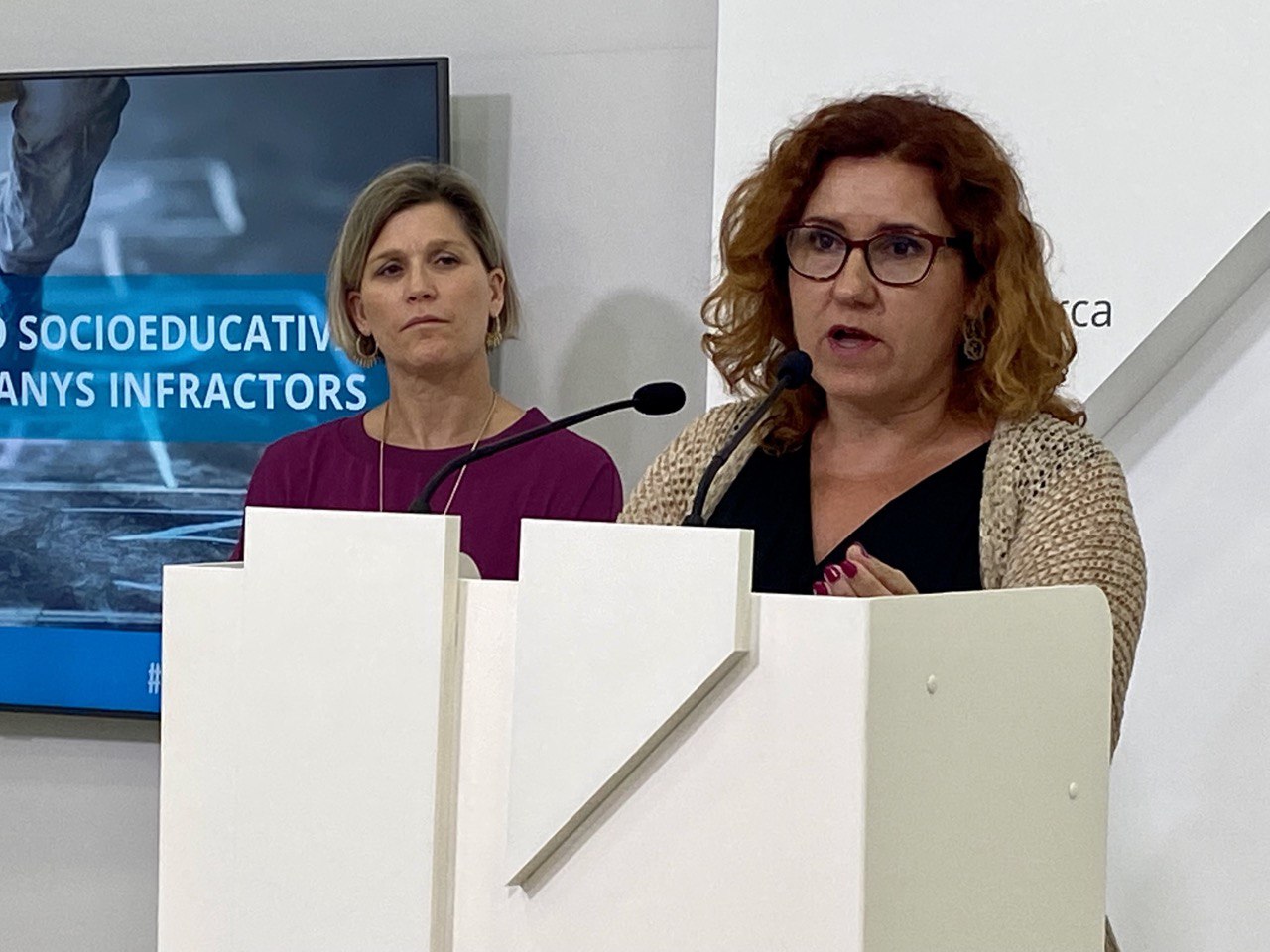 Intervenció de la directora insular d'Infància i Família, Mari Ángeles Fernández.