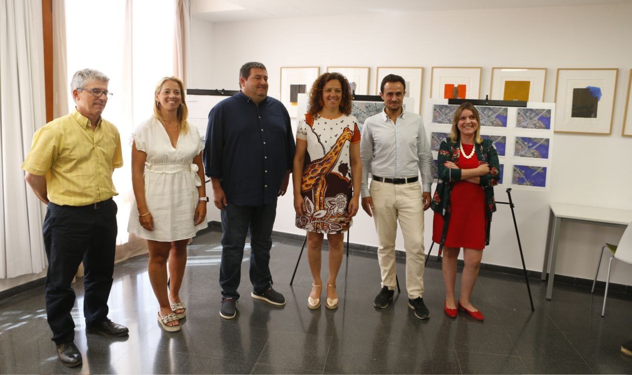 La presidenta del Consell de Mallorca, Catalina Cladera, el conseller de Mobilitat i Infraestructures, Iván Sevillano, la directora insular d'Infraestructures Olga Marínez y el batle de Sant Llorenç des Cardassar, Pep Jaume
