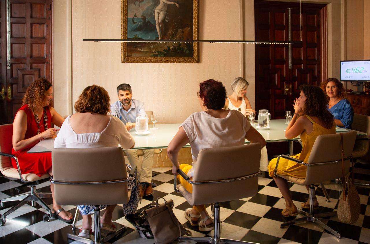 Imatge de la reunió mantinguda avui matí. 
