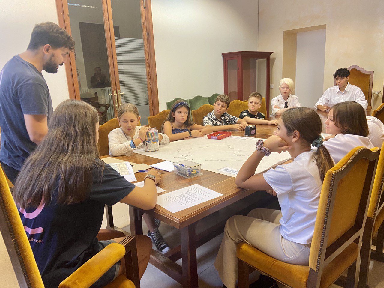 Imatge d'un dels tallers previs a la constitució del primer CIAM. 
