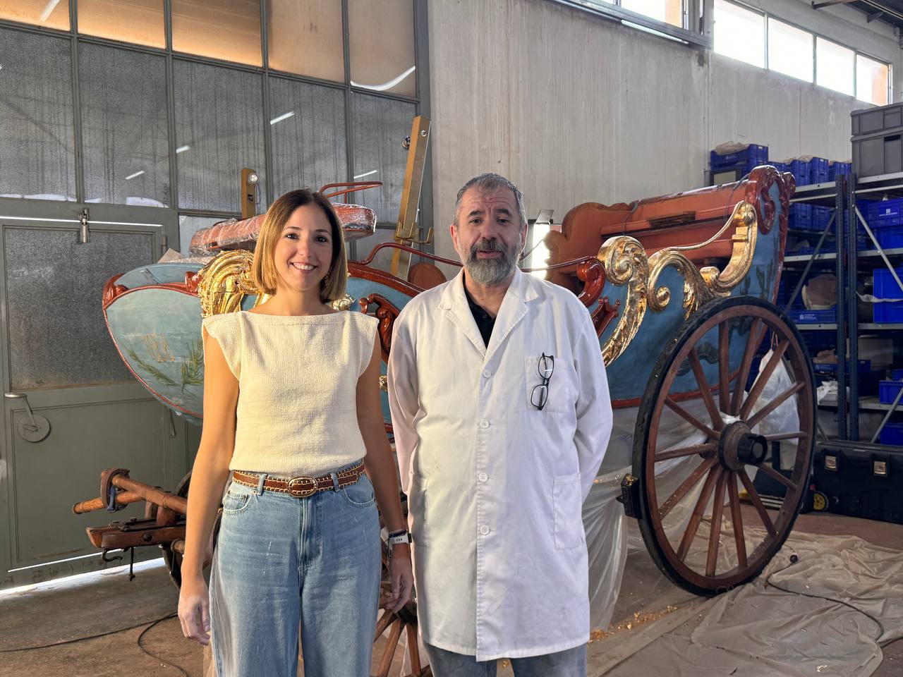 Inici de la restauració integral del carro triomfal de santa Catalina Tomàs