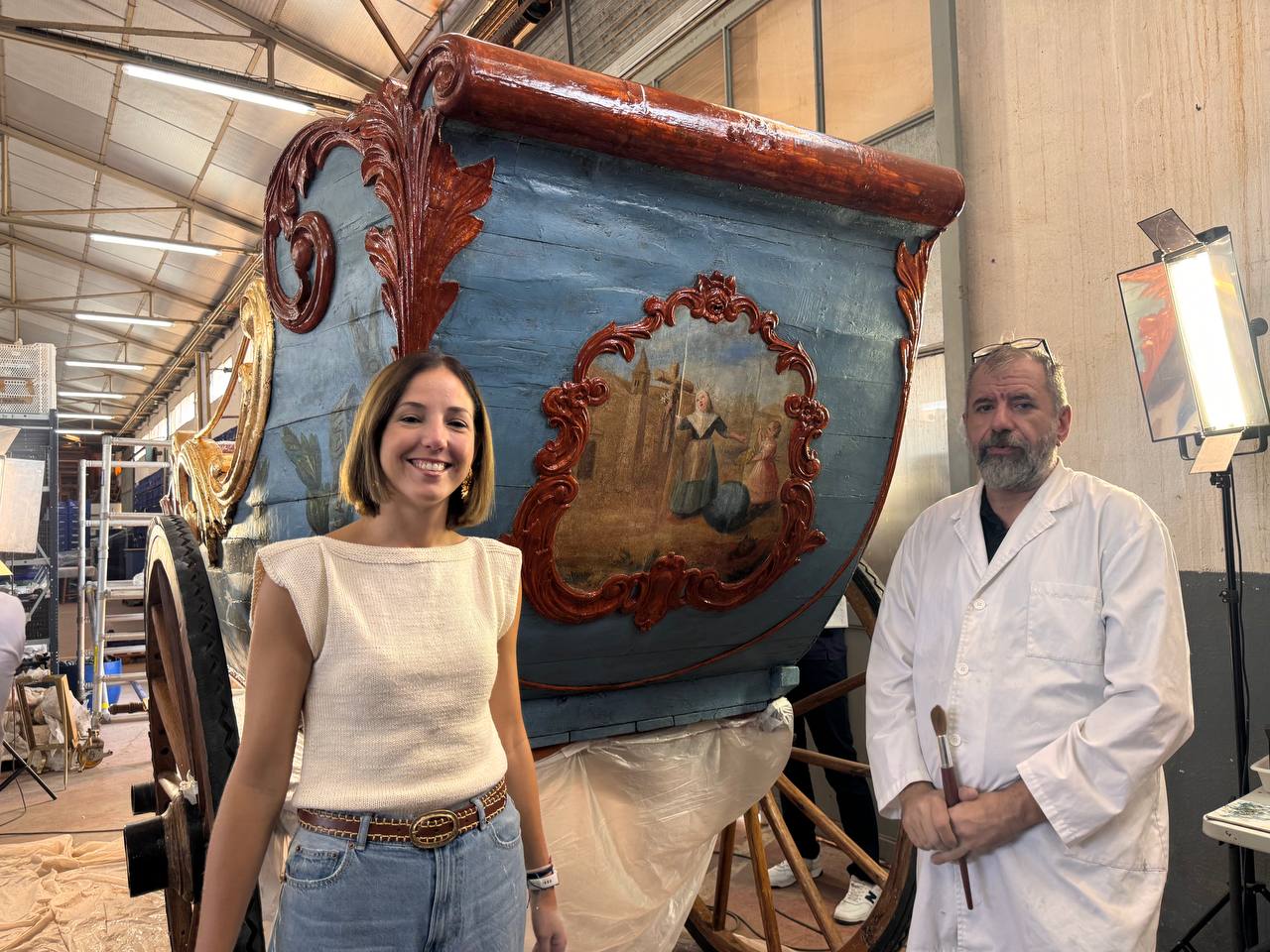 Inici de la restauració integral del carro triomfal de santa Catalina Tomàs
