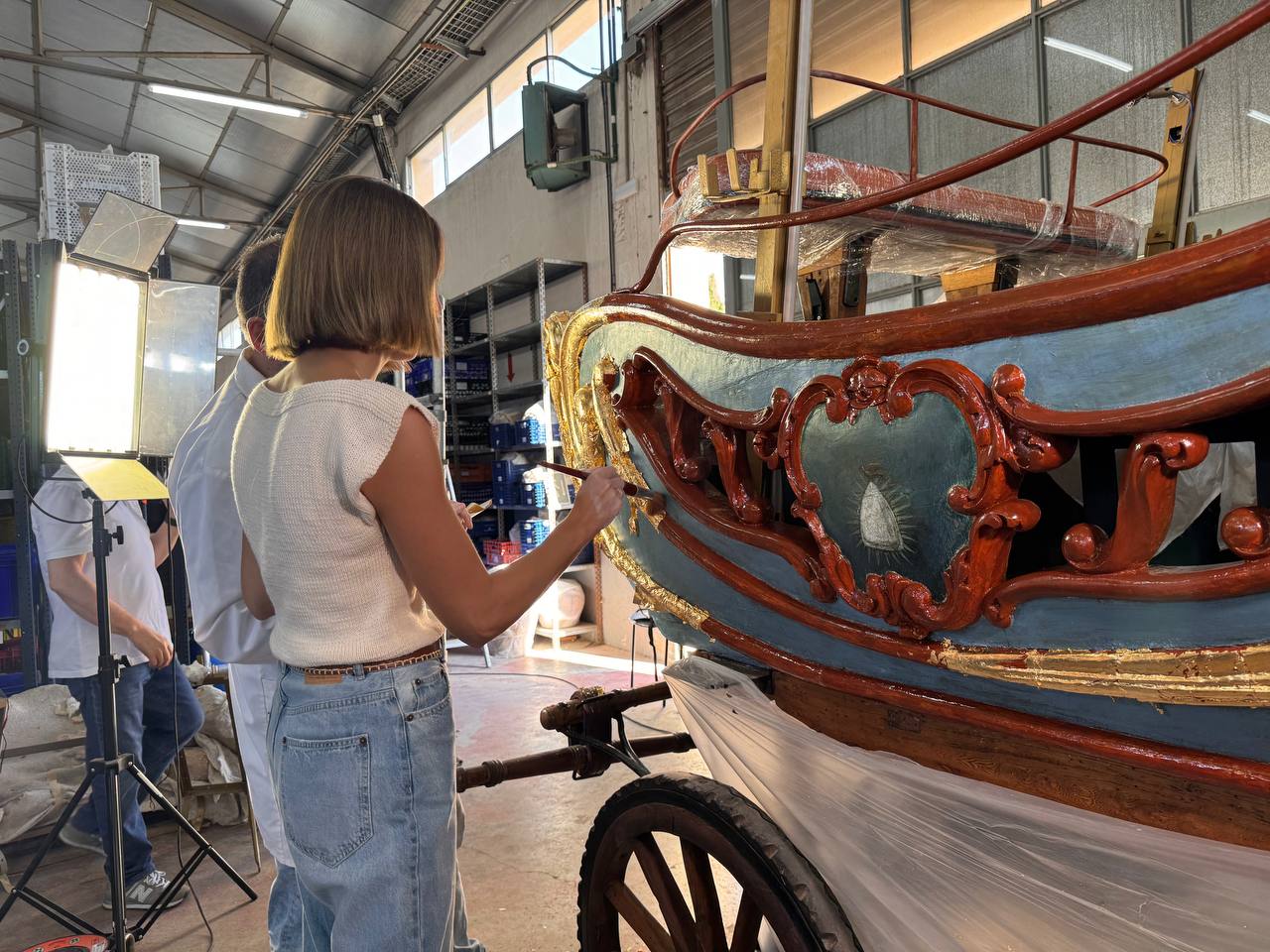 Inici de la restauració integral del carro triomfal de santa Catalina Tomàs
