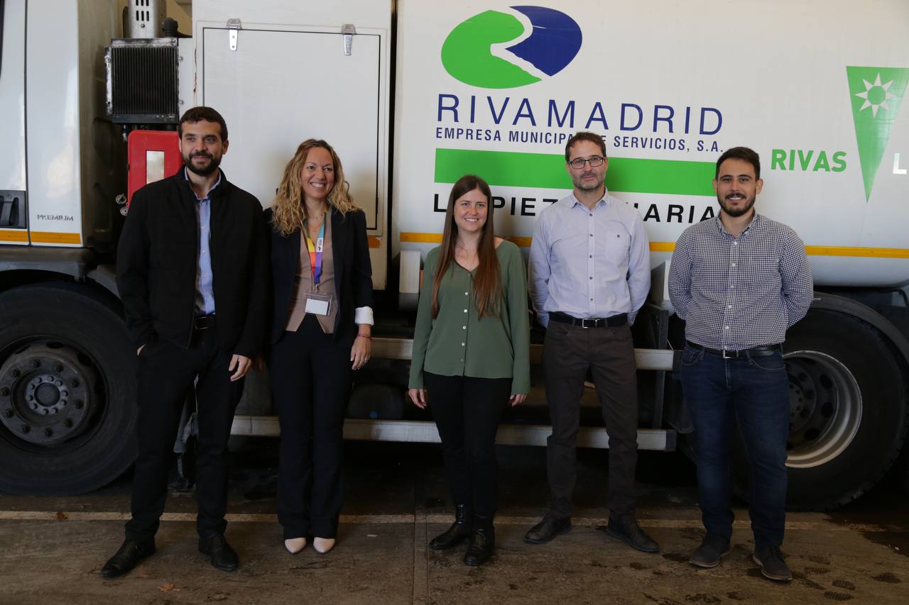 Aurora Ribot. Vicepresidenta del Consell de Mallorca y Consellera de Sostenibilitat i Medi Ambient, Juan Carrasco. Director Insular de Residuos, Jesús Santos. Teniente de Alcalde del Ayuntamiento de Alcorcón, Concejal de Servicios a la Ciudadanía y Presidente de ESMASA, Vanesa Millán, concejala de Transición Ecologia y vicepresidenta/consejera delegada Riva Madrid y Jorge Rochet, gerente RivaMadrid