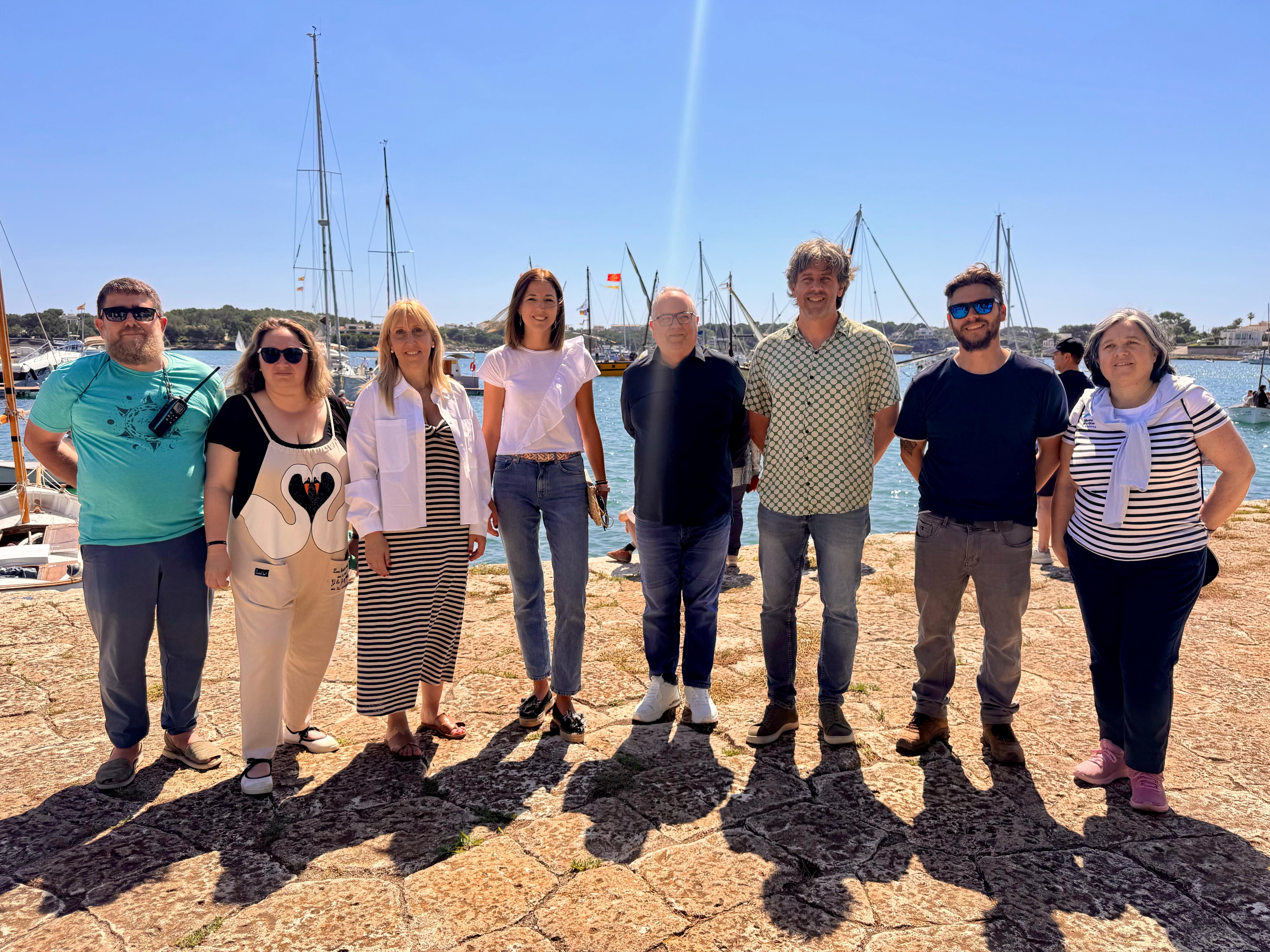 Imagen de la inauguración del I Festival de Embarcaciones Tradicionales de Portocolom en el moll de la Duana