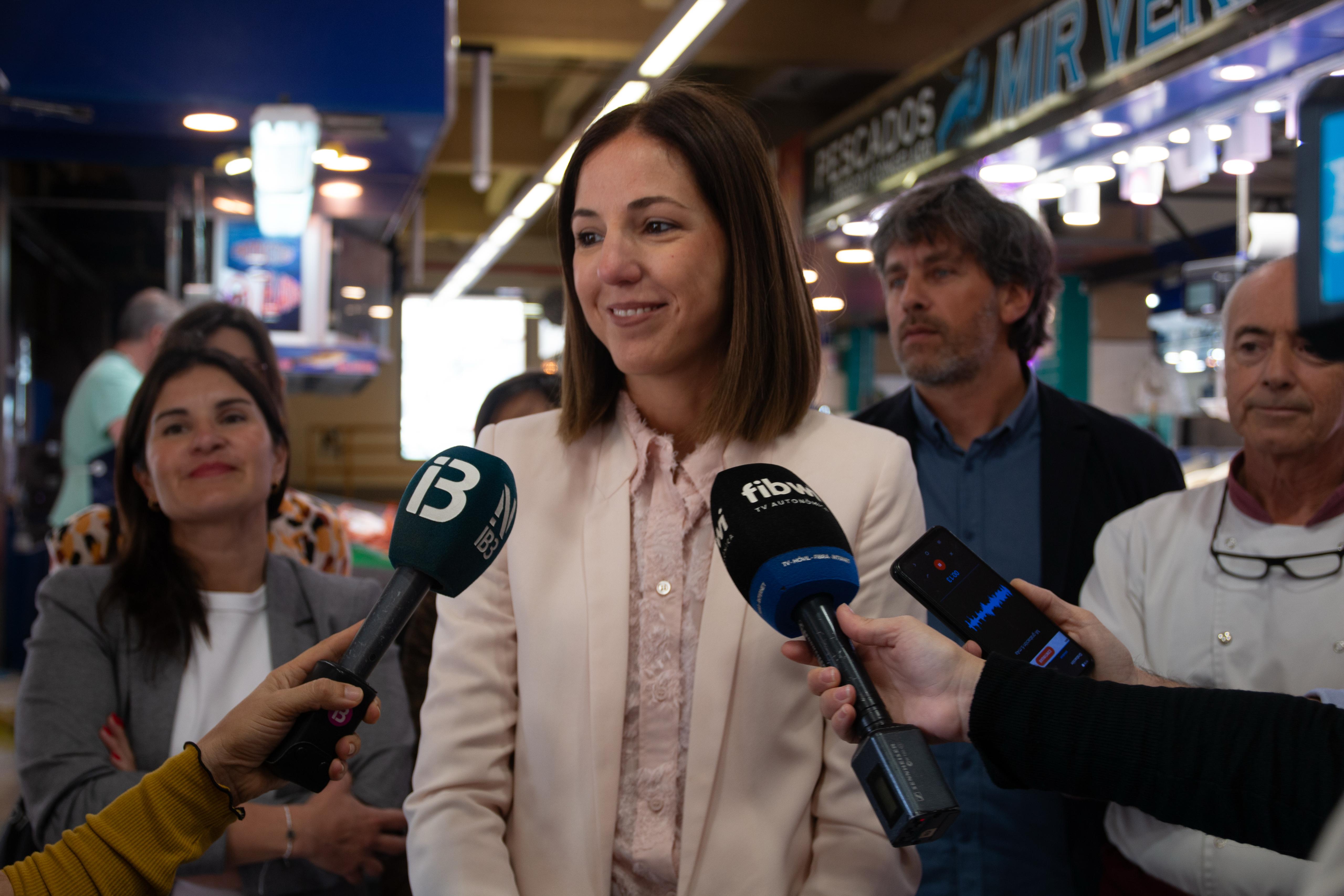 Imatge de la presentació de la campanya «Peixos i marisc de la mar balear» al Mercat de l'Olivar
