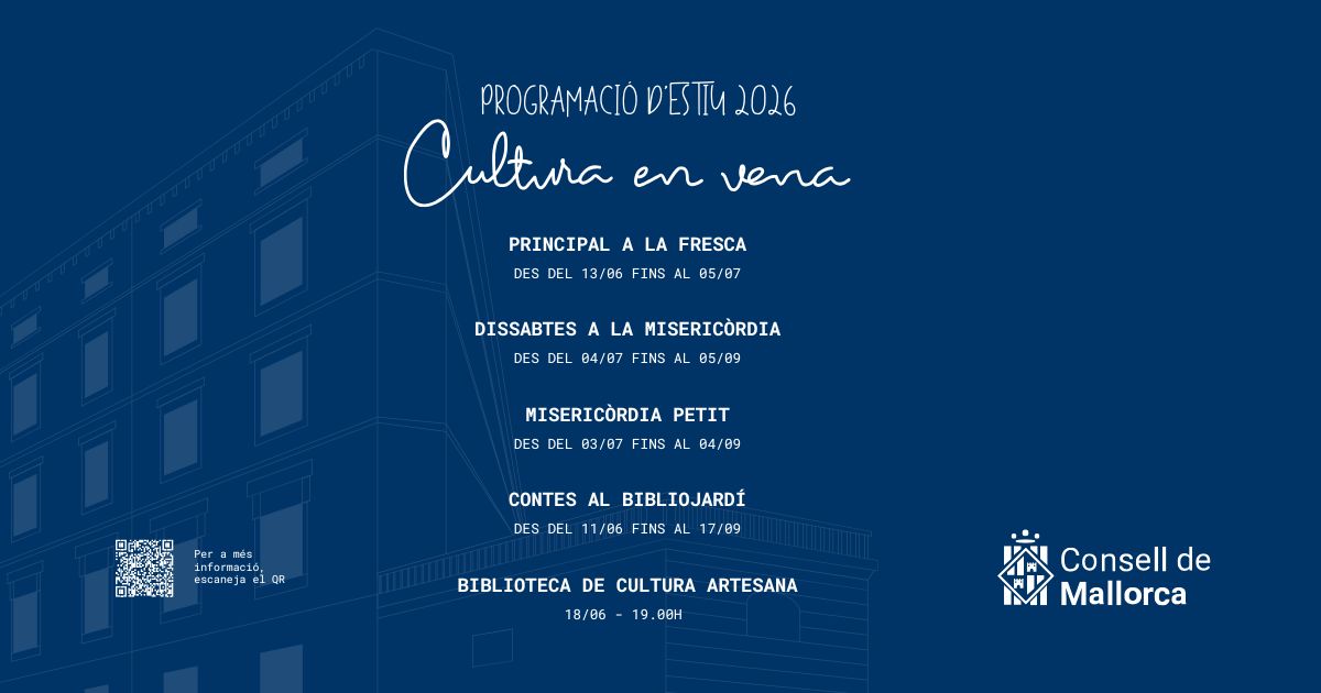 Programació cultural d’estiu 2026.