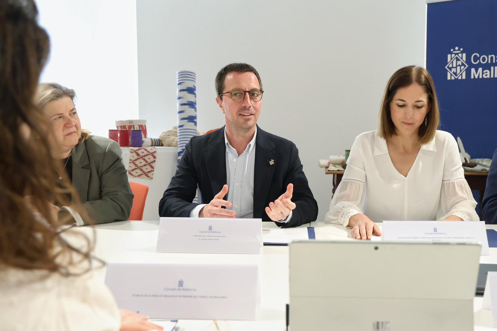 El president del Consell de Mallorca, Llorenç Galmés i la vicepresidenta, Antònia Roca.