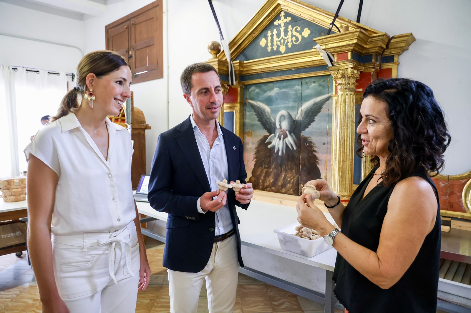 Visita al Taller de Restauració del Bisbat de Mallorca.