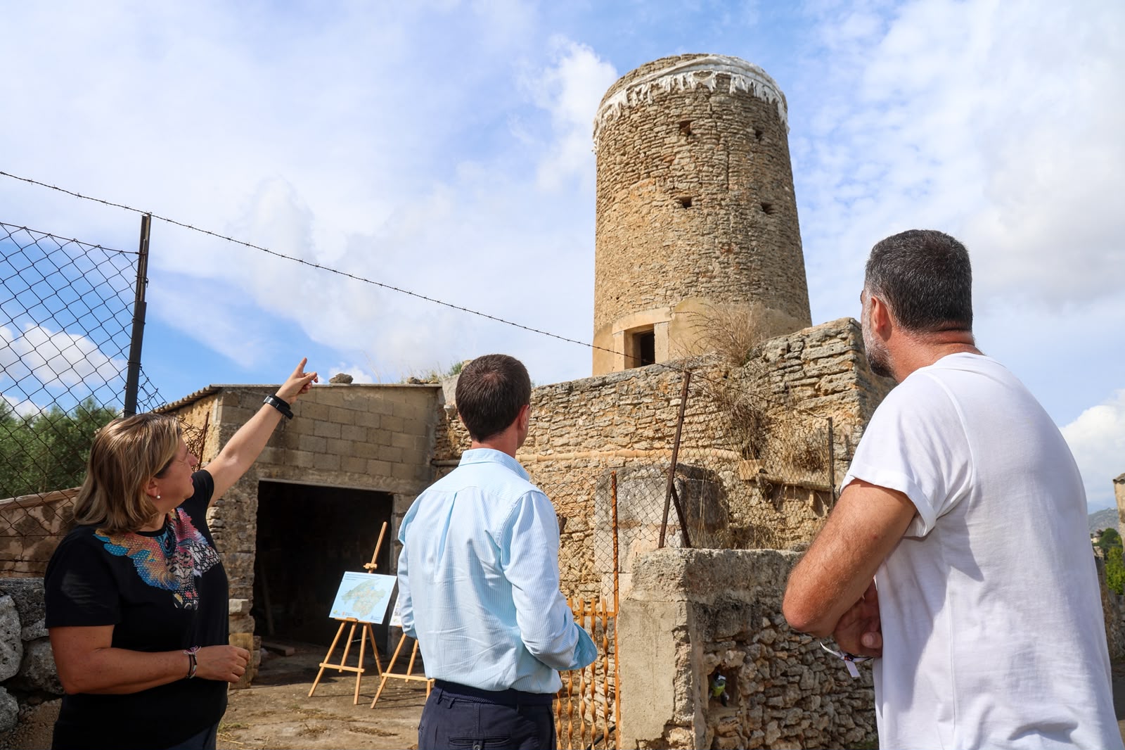 Visita de Galmés y Roca al molino de Can Moreu.